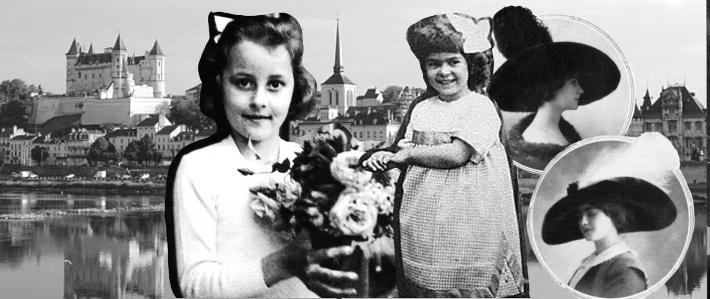 image of Coco Chanel as a child and some of her early works