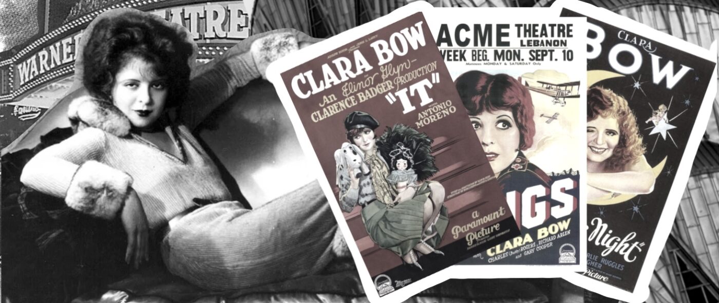 Clara Bow and some of her movie posters